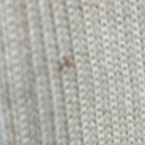 For Love & Lemons Knitz Delancey Mini Sweater Dress Ribbed Tie Neck Cream XS - Picture 8 of 13